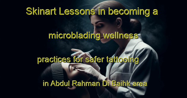 Skinart Lessons in becoming a microblading wellness practices for safer tattooing in Abdul Rahman Di Baihk area | MicrobladingTraining | MicrobladingClasses | SkinartTraining-Pakistan